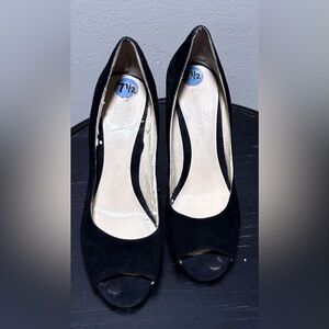 Enzo Angiolini Black Peep Toe Heels